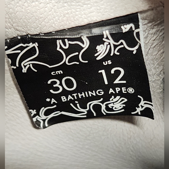 A Bathing Ape Bapesta Low Patent Black Sneaker Mens Shoes Size 12 - Picture 10 of 10